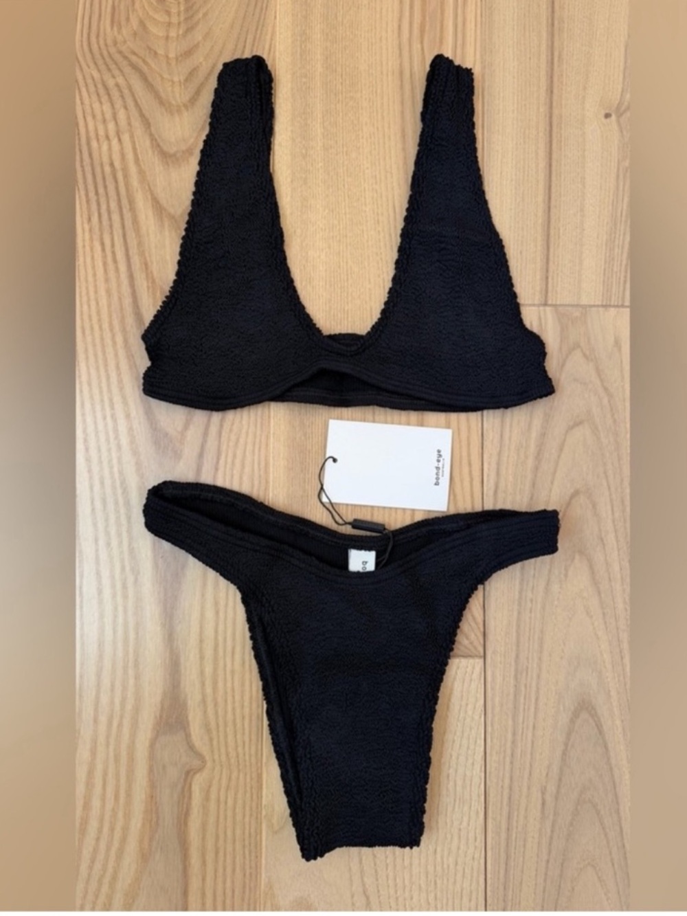 Bond-eye Swim Bikini Set Scout Bikini Top and Scene Bikini Bottom NWT Ribbed OS - Picture 1 of 13